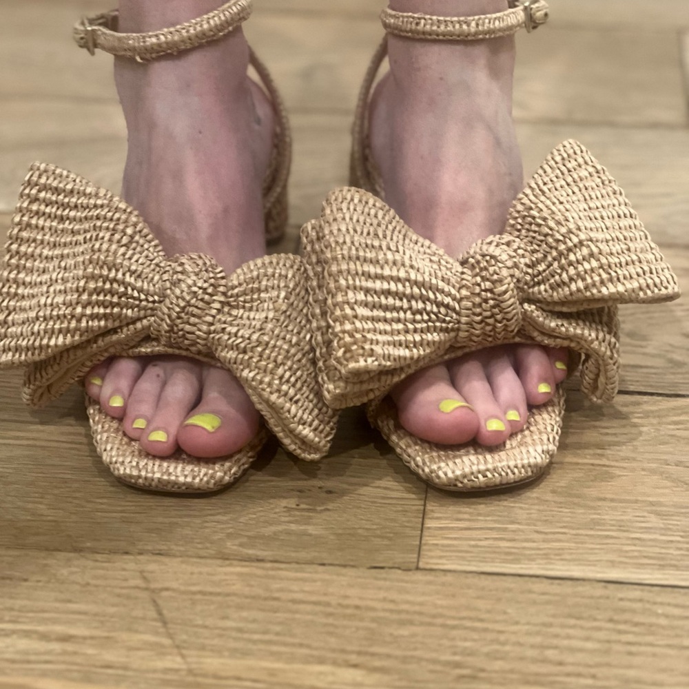 Loeffler Randall Carmen Natural Bow Sandals